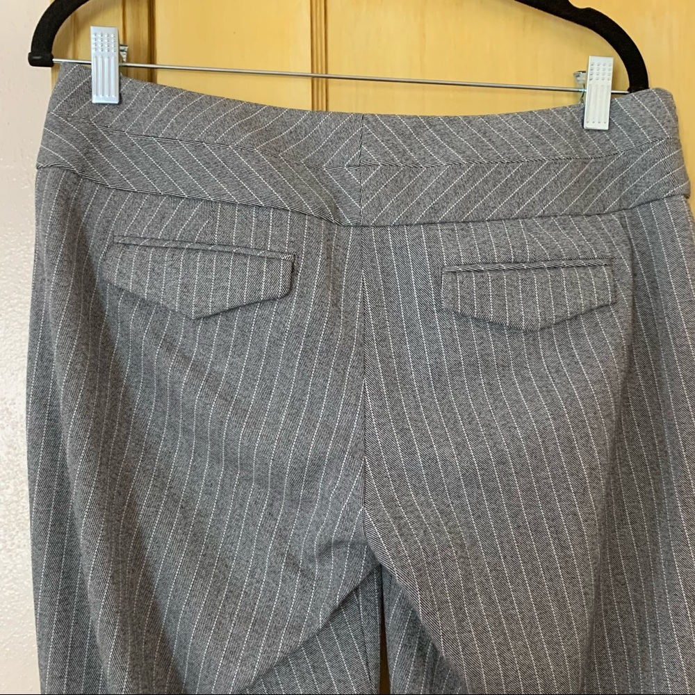 Express Editor Trouser Pants Gray And White Pinst… - image 2